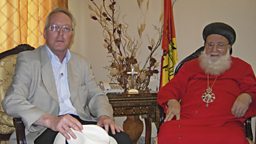 Photo: Diarmaid MacCulloch and the head of the Syriac Orthodox church