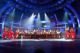 Dress rehearsal for the group dance