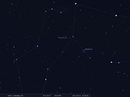 Planet Neptune visible in Aquarius