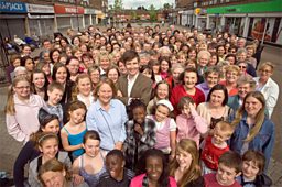 Photo: The massed choir