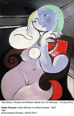 Nude Woman in a Red Armchair  1932 - Pablo Picasso
