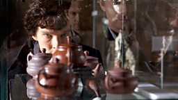 Sherlock and John at the museum
