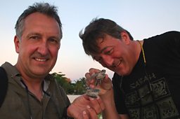 Stephen and Mark with some turtles