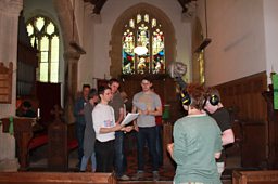 On location in Iddesleigh church