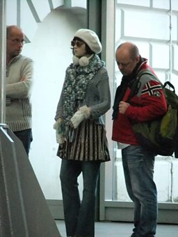 One man and his mannequin