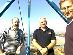At the top of the Transporter Bridge