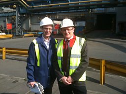 Jon Manel and Bob Emmett (right) in Port Talbot