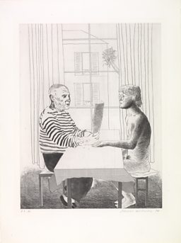 Artist and Model 1973-74 - David Hockney