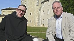 Photo: Diarmaid MacCulloch and Father Lucien Jean Bord
