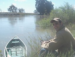 Biologist and pear farmer Brett Baker surveys the Delta