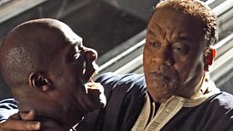 Brutus stabs Caesar