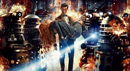 Iconic… The Doctor faces his oldest foes in the new series.