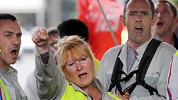 Peugeot workers demonstrate against proposed job cuts