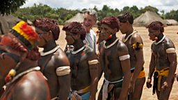 Wauja tribe Brazil with Michael Palin