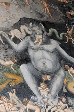 Detail of 'The Last Judgement', by Giotto di Dondone, in the Capella Scrovegni, Padua.