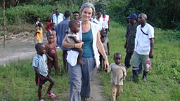 MSF medical team visiting local people in the Congo rainforest