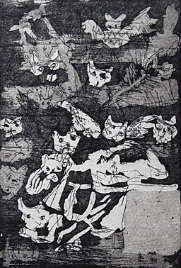 The Sleep of Reason Begets Monsters (After Goya) by Annie Morgan