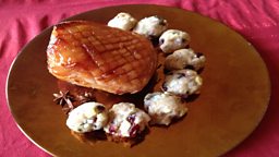 Pot Roast Ham with Spiced Pineapple Glaze