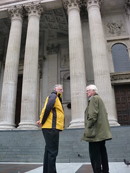 At the steps of St Paul's Cathedral