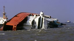 The Herald of Free Enterprise capsized at Zeebrugge