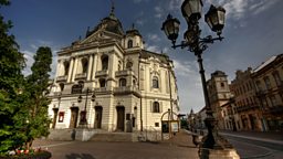 Kosice theatre in Kosice, Slovakia in Baroque style on main street