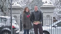 Making History's Helen Castor with Dr Graham Rowe of the University of Derby