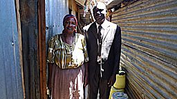 Pastor George Odieng (r) and Philomina Nujeri (l)