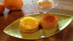 Orange Puddings with Marmalade Glaze & Caramel Orange Ice Cream