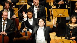 Dudamel with LA Philharmonic. c Mathew Imaging