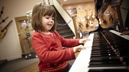 Girl playing piano. c Alan Fletcher