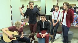 One Direction backstage