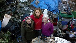 Alan and Marion Burgess outside their home with Jasmine Harman