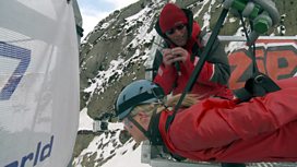 BBC reporter gets stuck on world's fastest zip line