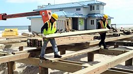 Construction workers at New Jersey Shore