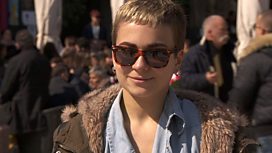 A woman in Zagreb