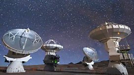 Radio telescopes in the Atacama Desert