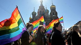 Gay rights rally in St Petersburg