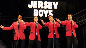 Image for Blue arrive for rehearsals for Jersey Boys