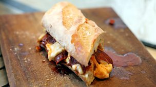Image for Hot chorizo and mozzarella sandwich