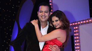 Image for Indian reality star Rahul Mahajan and his wife Dimpy talk about tying the knot on a TV show.