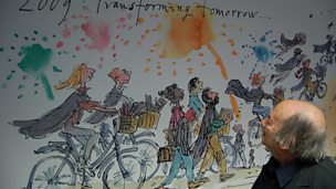 Image for Sir Quentin Blake, talks about being 'the illustrator who drew childhood'