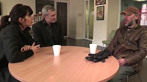 Image for Comic Relief: Jeremy Vine and Claudia Winkleman visit a homeless project