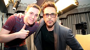 Image for Robert Downey Jr Interview with Chris Stark - Scott Mills On Air Reaction