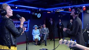 Image for The Queen watches The Script play David Bowie's Heroes