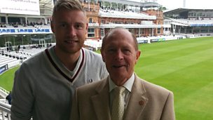 Image for Geoffrey Boycott on his 1977 100th first class century