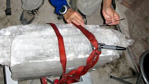 Image for Cave scientist Penny Boston: Why I hugged a hot mega-crystal. Photo by M. Spilde