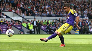 Image for Swansea's Pablo Hernandez scores against West Brom