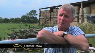 Image for Farmer Terence Maw, followed by the hymn 'For The Fruits of His Creation' - choir and congregation of Pershore Abbey.