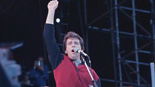 Image for Helen - getting Peter Gabriel's support at Glastonbury