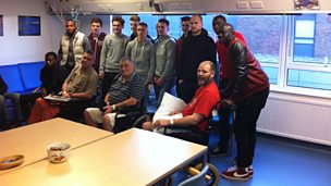 Image for Portsmouth players visit QA hospital